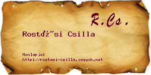 Rostási Csilla névjegykártya