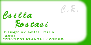 csilla rostasi business card